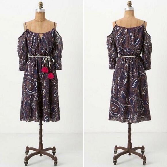 Anthropologie Vanessa Virginia Convivial Midi Dress size 2 - Picture 2 of 15
